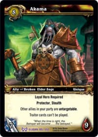 Akama - The Hunt for Illidan - WoW card