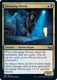 Snooping Newsie - Streets of New Capenna - Magic: The Gathering card