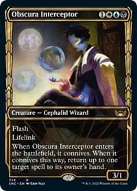 Obscura Interceptor (Showcase) - Streets of New Capenna - Magic: The Gathering card
