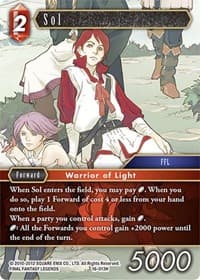 Sol - Emissaries of Light - Final Fantasy TCG card