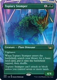 Topiary Stomper (Borderless) - Streets of New Capenna - Magic: The Gathering card