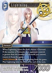 Lightning - Emissaries of Light - Final Fantasy TCG card