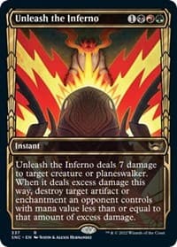 Unleash the Inferno (Showcase) - Streets of New Capenna - Magic: The Gathering card