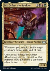 Mr. Orfeo, the Boulder - Streets of New Capenna - Magic: The Gathering card