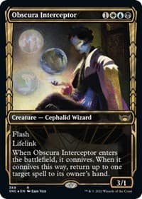 Obscura Interceptor (Gilded Foil) - Streets of New Capenna - Magic: The Gathering card