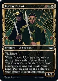 Brazen Upstart (Gilded Foil) - Streets of New Capenna - Magic: The Gathering card