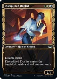 Disciplined Duelist (Gilded Foil) - Streets of New Capenna - Magic: The Gathering card