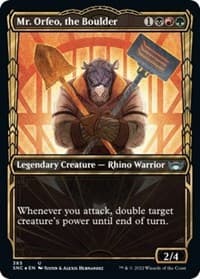 Mr. Orfeo, the Boulder (Gilded Foil) - Streets of New Capenna - Magic: The Gathering card