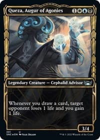 Queza, Augur of Agonies (Gilded Foil) - Streets of New Capenna - Magic: The Gathering card