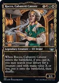 Rocco, Cabaretti Caterer (Gilded Foil) - Streets of New Capenna - Magic: The Gathering card