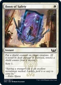 Boon of Safety - Streets of New Capenna - Magic: The Gathering card