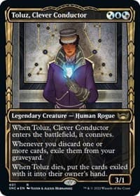 Toluz, Clever Conductor (Gilded Foil) - Streets of New Capenna - Magic: The Gathering card