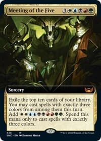 Meeting of the Five (Extended Art) - Streets of New Capenna - Magic: The Gathering card