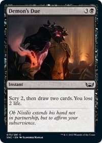 Demon's Due - Streets of New Capenna - Magic: The Gathering card