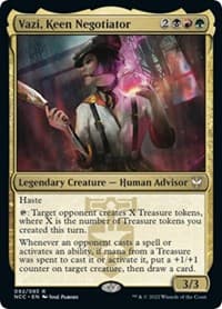 Vazi, Keen Negotiator - Commander: Streets of New Capenna - Magic: The Gathering card