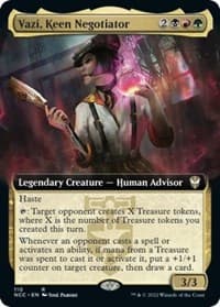 Vazi, Keen Negotiator (Extended Art) - Commander: Streets of New Capenna - Magic: The Gathering card