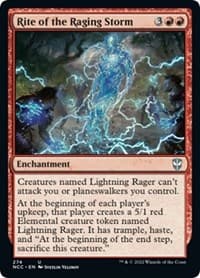 Rite of the Raging Storm - Commander: Streets of New Capenna - Magic: The Gathering card