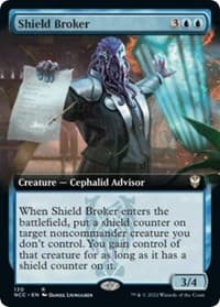 Shield Broker (Extended Art) - Commander: Streets of New Capenna - Magic: The Gathering card