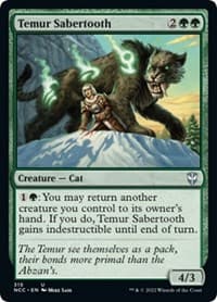 Temur Sabertooth - Commander: Streets of New Capenna - Magic: The Gathering card