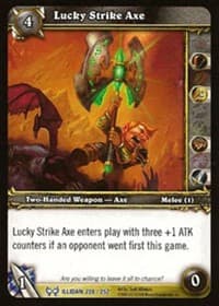 Lucky Strike Axe - The Hunt for Illidan - WoW card