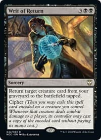 Writ of Return - Commander: Streets of New Capenna - Magic: The Gathering card