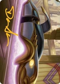 Mysterious Limousine Art Card (Gold-Stamped Signature) - Art Series: Streets of New Capenna - Magic: The Gathering card