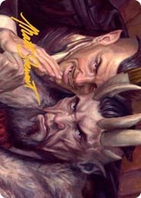 A Little Chat Art Card (Gold-Stamped Signature) - Art Series: Streets of New Capenna - Magic: The Gathering card