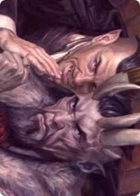 A Little Chat Art Card - Art Series: Streets of New Capenna - Magic: The Gathering card