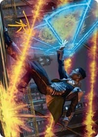 Wingshield Agent Art Card (Gold-Stamped Signature) - Art Series: Streets of New Capenna - Magic: The Gathering card