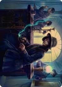 Wiretapping Art Card - Art Series: Streets of New Capenna - Magic: The Gathering card