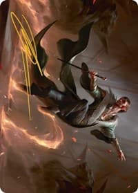 Fleetfoot Dancer Art Card (Gold-Stamped Signature) - Art Series: Streets of New Capenna - Magic: The Gathering card