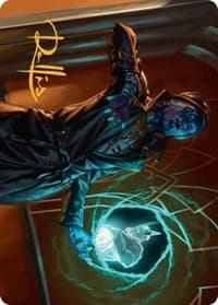 Kamiz, Obscura Oculus Art Card (Gold-Stamped Signature) - Art Series: Streets of New Capenna - Magic: The Gathering card