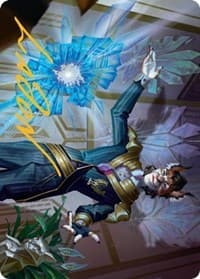 Kros, Defense Contractor Art Card (Gold-Stamped Signature) - Art Series: Streets of New Capenna - Magic: The Gathering card