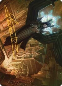 Angelic Sleuth Art Card (Gold-Stamped Signature) - Art Series: Streets of New Capenna - Magic: The Gathering card
