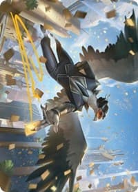 Skyboon Evangelist Art Card (Gold-Stamped Signature) - Art Series: Streets of New Capenna - Magic: The Gathering card