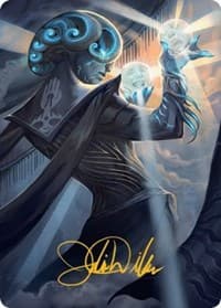 Queza, Augur of Agonies Art Card (Gold-Stamped Signature) - Art Series: Streets of New Capenna - Magic: The Gathering card
