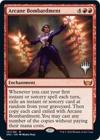 Arcane Bombardment - Promo Pack: Streets of New Capenna - Magic: The Gathering card