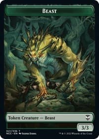 Beast // Saproling Double-Sided Token - Commander: Streets of New Capenna - Magic: The Gathering card