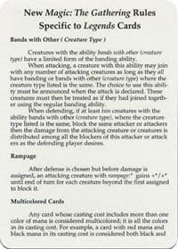 Legends Rules Card - Legends - Magic: The Gathering card