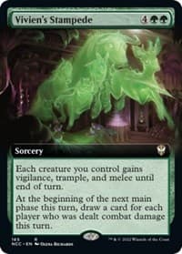 Vivien's Stampede (Extended Art) - Commander: Streets of New Capenna - Magic: The Gathering card