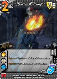 Making A Stand (XR) - UniVersus: My Hero Academia: Crimson Rampage - UniVersus card