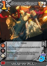 Intimidating Presence (XR) - UniVersus: My Hero Academia: Crimson Rampage - UniVersus card