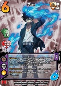 Dabi - UniVersus: My Hero Academia: Crimson Rampage - UniVersus card