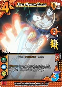 Full-Power Clash (XR) - UniVersus: My Hero Academia: Crimson Rampage - UniVersus card