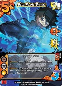Blue Flame Spiral (XR) - UniVersus: My Hero Academia: Crimson Rampage - UniVersus card