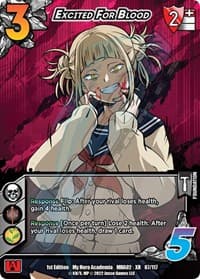 Excited For Blood (XR) - UniVersus: My Hero Academia: Crimson Rampage - UniVersus card