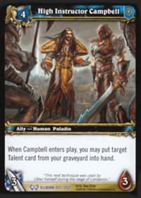 High Instructor Campbell - The Hunt for Illidan - WoW card