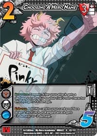 Choosing A Hero Name - UniVersus: My Hero Academia: Crimson Rampage - UniVersus card
