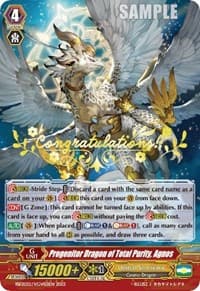 Progenitor Dragon of Total Purity, Agnos (Hot Stamped) - Bushiroad Event Cards - Cardfight Vanguard card