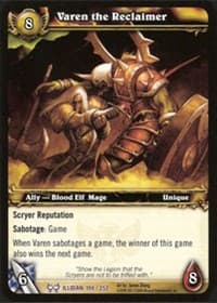 Varen the Reclaimer - The Hunt for Illidan - WoW card